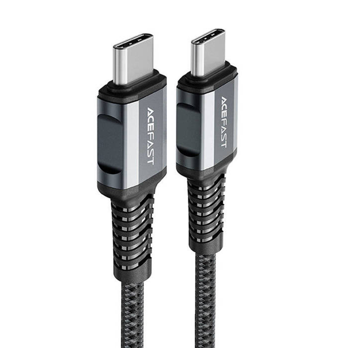 Acefast kabel USB Typ C - USB Typ C 1,2m, 60W (20V/3A) szary (C1-03 deep space gray)