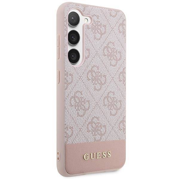 Guess GUHCS23MG4GLPI S23+ S916 różowy/pink hard case 4G Stripe Collection