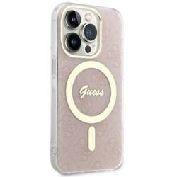 Guess GUHMP14LH4STP iPhone 14 Pro 6.1" różowy/pink hardcase 4G MagSafe