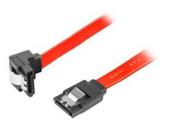 LANBERG CA-SASA-13CC-0030-R Lanberg kabel SATA DATA II (3GB/S) F/F 30cm z zatrzaskami metal. kątowy czerwony